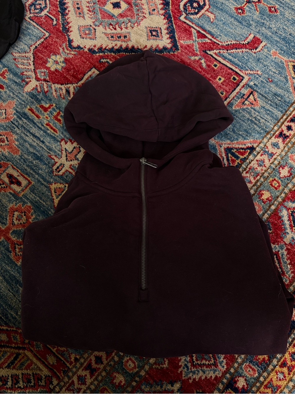 Vuori Restore Quarter Zip Hoodie in Raisin